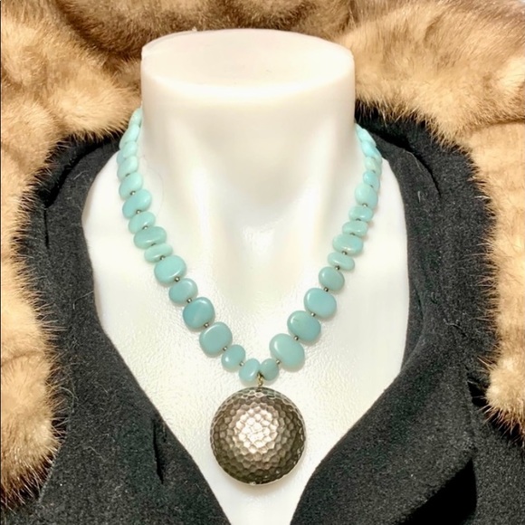 Jewelry - Vintage 925 Handmade Amazonite Sterling Necklace